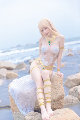 ★4K★Coser-SHIMIZU　NO.032 マリー・ローズ 白い水着　33P